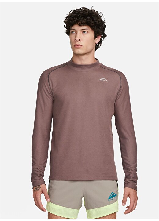 Nike Kahve Erkek Yuvarlak Yaka Regular Fit Uzun Kollu T-Shirt FB8597-291 M NK DF TRAIL LS TOP 1