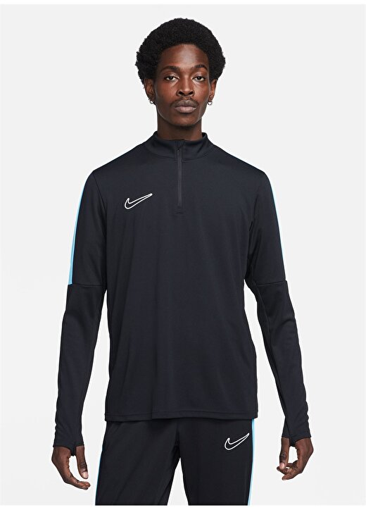 Nike Siyah - Gri - Gümüş Erkek Yuvarlak Yaka Regular Fit Uzun Kollu T-Shirt DX4294-015 M NK DF ACD23 DRIL TOP B 1