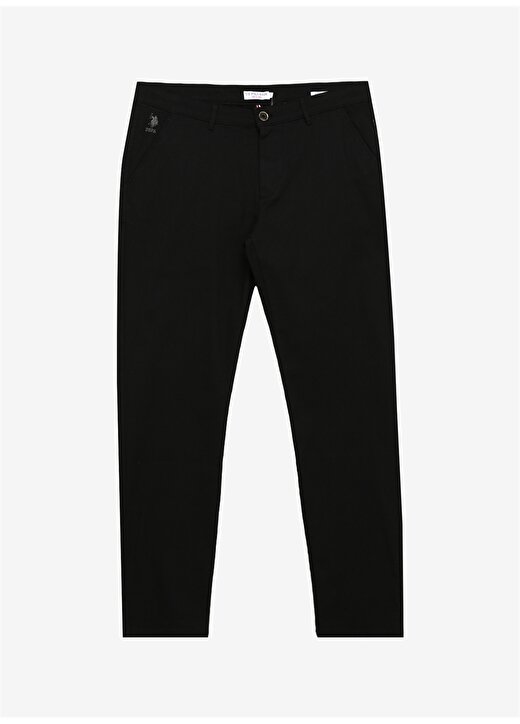 U.S. Polo Assn. Normal Bel Normal Paça Regular Fit Siyah Erkek Pantolon DAMES23K-REG 1