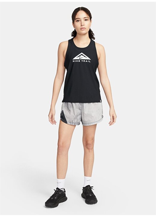 Nike Siyah - Gri - Gümüş Kadın Regular Fit Şort DX1021-010 W NK TRAIL RPL MR 3 BR 3