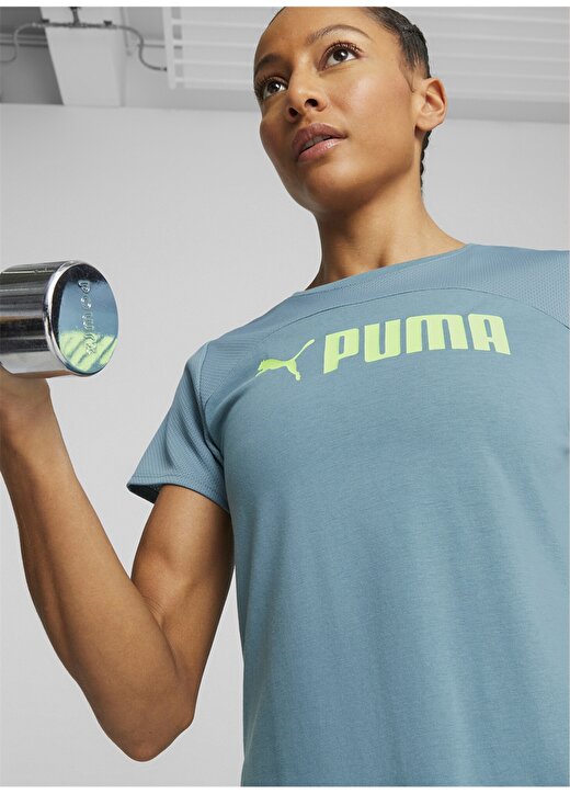 Puma Mavi Kadın T-Shirt PUMA FIT ULTRABREATHE TEE 4