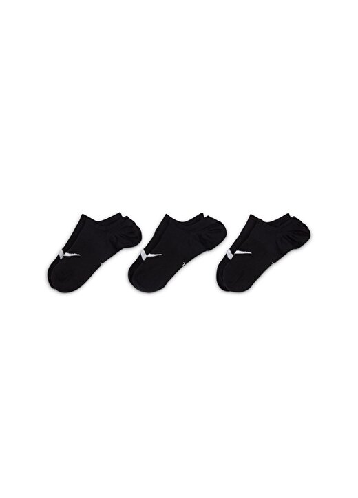Nike Siyah - Gri - Gümüş Kadın 3Lü Çorap SX5277-011 U NK EVERYDAY PLUS LTWT 2