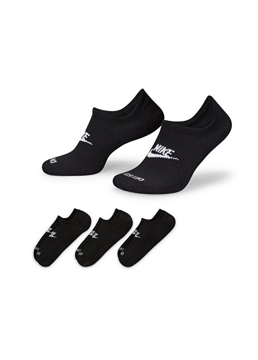 Nike Siyah - Gri - Gümüş Unisex 3Lü Çorap DN3314-010 U NK EVRYDAY PLUS CUSH F 2
