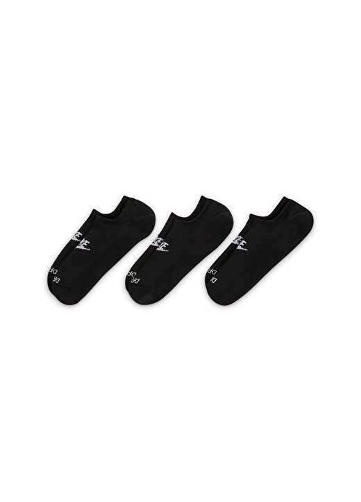 Nike Siyah - Gri - Gümüş Unisex 3Lü Çorap DN3314-010 U NK EVRYDAY PLUS CUSH F 3