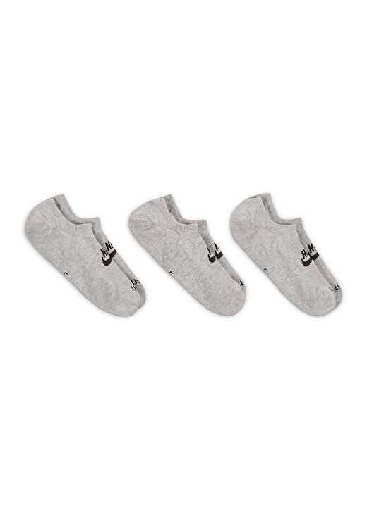Nike Siyah - Gri - Gümüş Unisex 3Lü Çorap DN3314-063 U NK EVRYDAY PLUS CUSH F 1