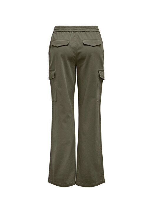 Only Normal Bel Rahat Koyu Yeşil Kadın Pantolon ONLMAREE MW STR CARGO PULL-UP CC PN 2
