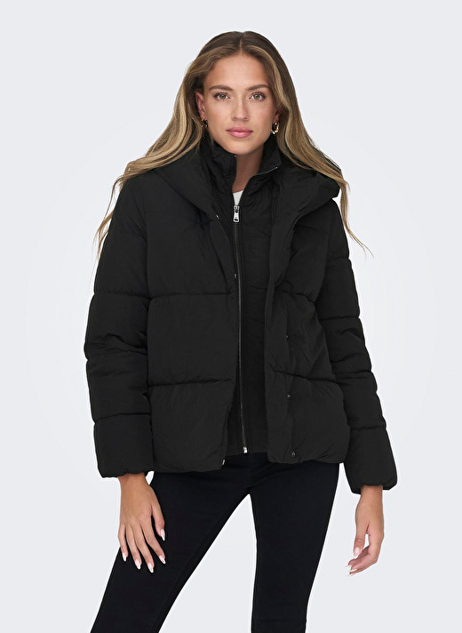 Only Siyah Kadın Mont ONLNEWSYDNEY SARA PUFFER JACKET CC 1