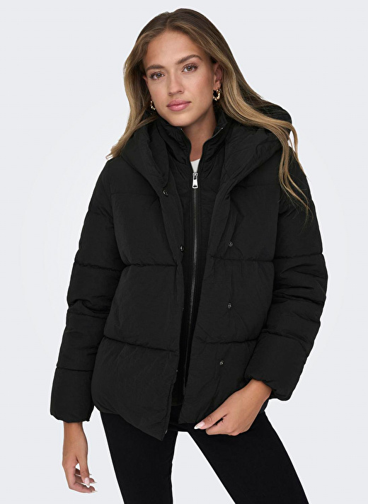 Only Siyah Kadın Mont ONLNEWSYDNEY SARA PUFFER JACKET CC 3