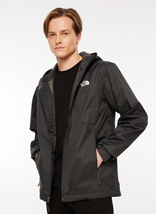 The North Face Gri Erkek Kapüşonlu Cepli Yağmurluk NF0A3L5GKN61_M FORNET JACKET 2