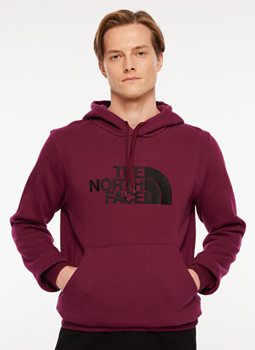 The North Face Kırmızı Erkek Bisiklet Yaka Cepli Sweatshirt NF00AHJYI0H1_M DREW PEAK PULLOVER H 1