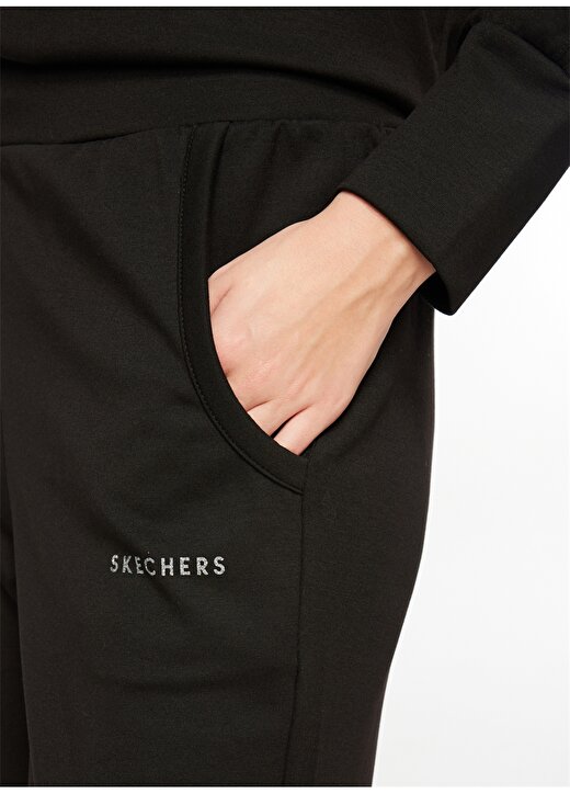 Skechers Siyah Kadın Cepli Eşofman Altı W Soft Touch Eco Wide Leg 4
