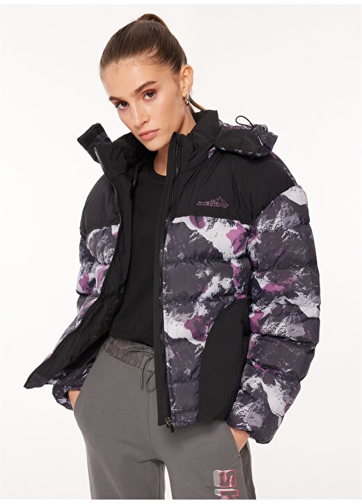 Skechers Siyah Kadın Regular Fit Ceket 232062-001W Outerwear Padded Jacket 2