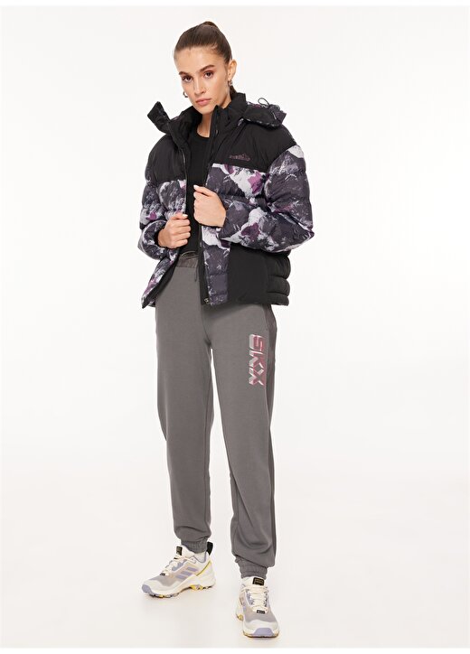 Skechers Siyah Kadın Regular Fit Ceket 232062-001W Outerwear Padded Jacket 3