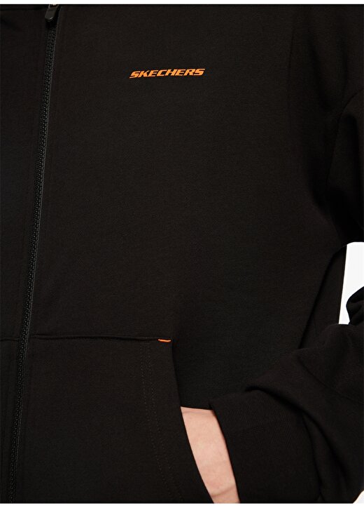Skechers Siyah Erkek Sweatshirt Essential Full Zip Hoodie 4