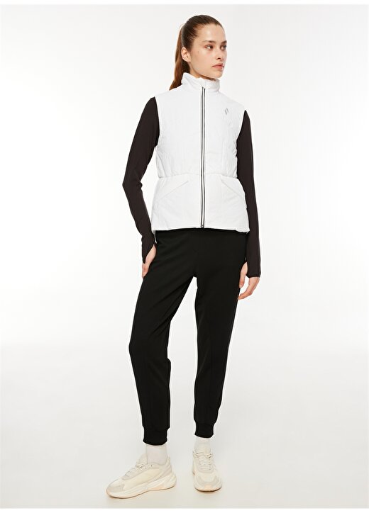 Skechers Beyaz Kadın Fermuarlı Regular Fit Yelek S232039-100W Outerwear Padded Vest 2