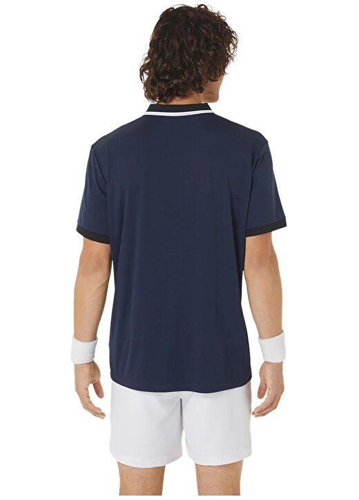 Asics Mavi Erkek Polo T-Shirt 2041A256-401 MEN COURT 2