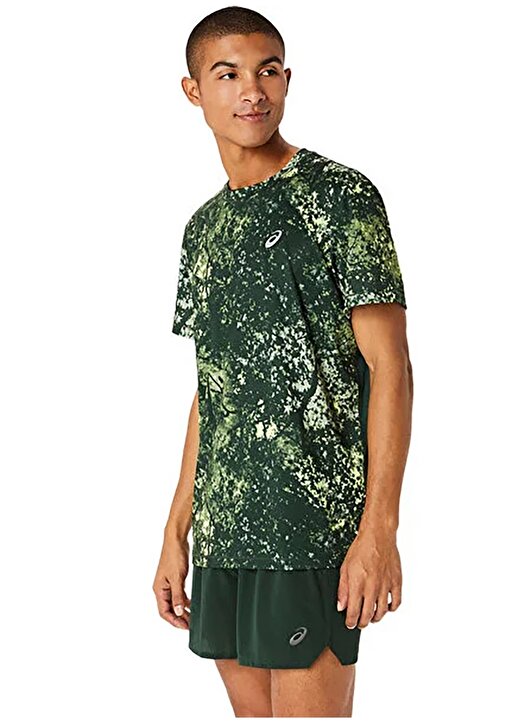Asics Mavi - Yeşil Erkek T-Shirt 2011C885-300 AOP SS TOP 3