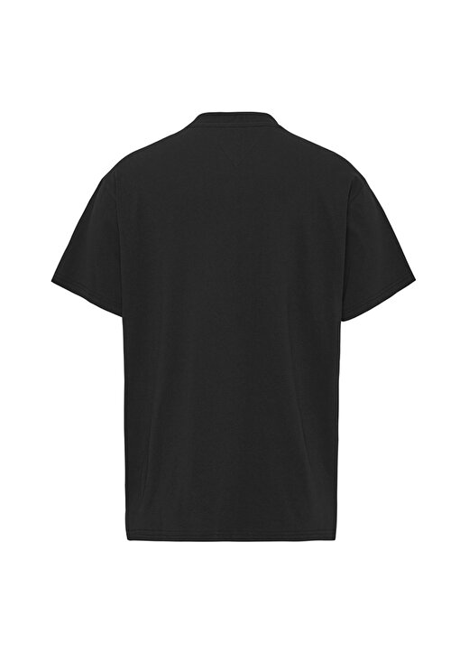 Tommy Jeans Bisiklet Yaka Baskılı Siyah Erkek T-Shirt DM0DM17733BDS 2