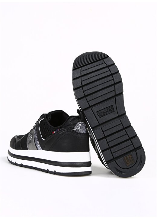 U.S. Polo Assn. Siyah Kadın Sneaker 3F SHINY 3PR 4