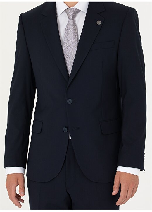 Pierre Cardin Normal Bel Slim Fit Lacivert Erkek Takım Elbise MAX 4