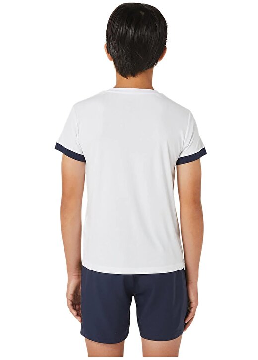 Asics Beyaz - Mavi Erkek T-Shirt 2044A036-102 TENNIS SS TOP 3