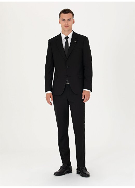 Pierre Cardin Normal Bel Slim Fit Siyah Erkek Takım Elbise MAX 1