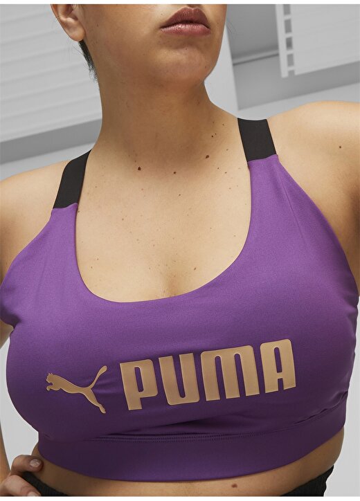Puma Mor Kadın Sporcu Sütyeni 52219299Mid Impact Puma Fit Bra 2