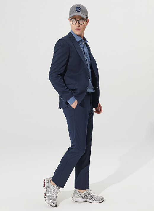 Altınyıldız Classics Normal Bel Slim Fit Lacivert Erkek Takım Elbise 4A3010000111 1