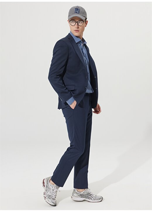 Altınyıldız Classics Normal Bel Slim Fit Lacivert Erkek Takım Elbise 4A3010000111 1