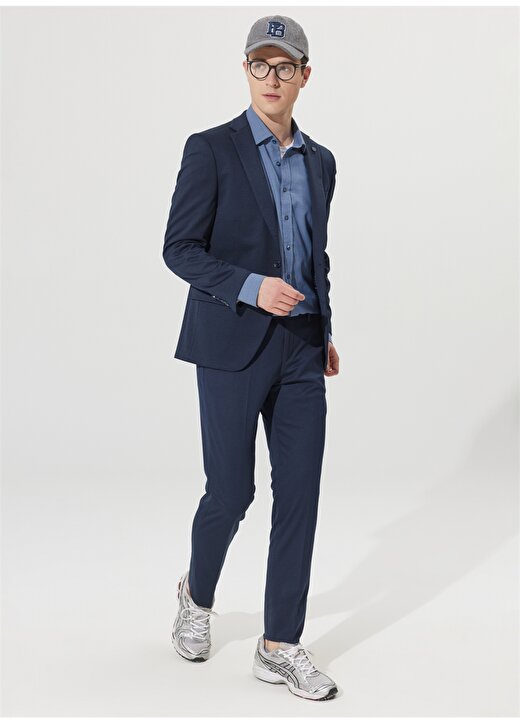 Altınyıldız Classics Normal Bel Slim Fit Lacivert Erkek Takım Elbise 4A3010000111 4