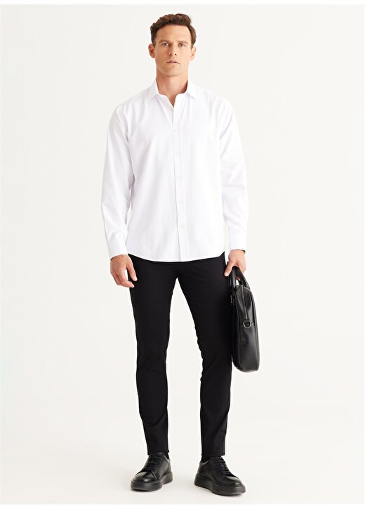 Altınyıldız Classics Comfort Fit Klasik Yaka Beyaz Erkek Gömlek 4A2024100002 2
