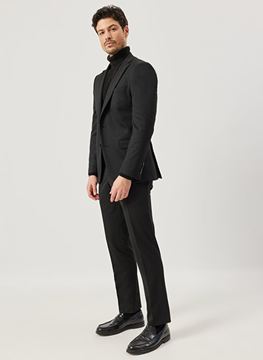 Altınyıldız Classics Normal Bel Slim Fit Siyah Erkek Takım Elbise 4A3010000101 2
