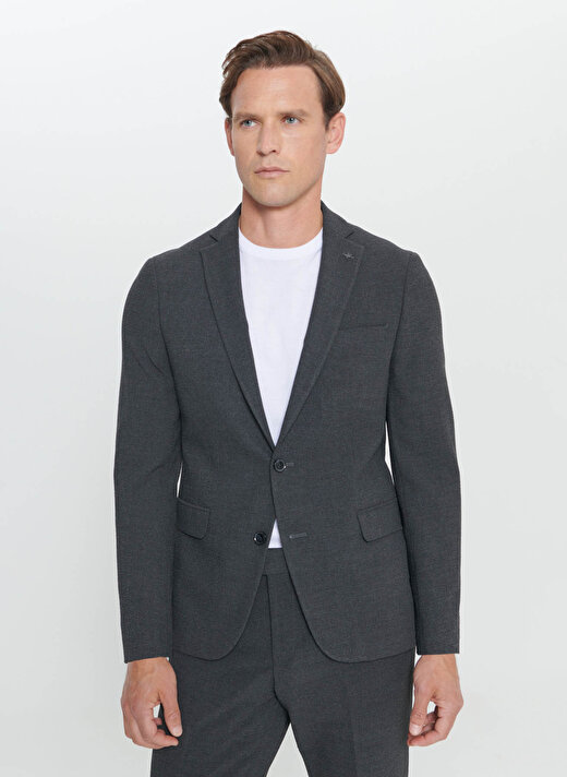 Altınyıldız Classics Normal Bel Slim Fit Antrasit Erkek Takım Elbise 4A3024100015 1