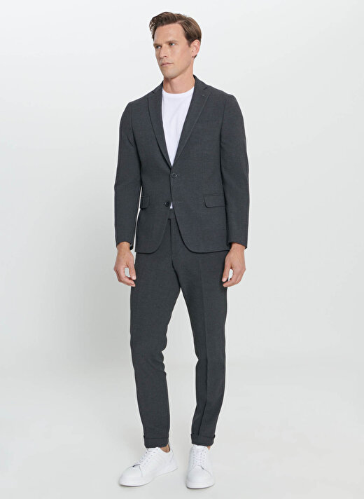 Altınyıldız Classics Normal Bel Slim Fit Antrasit Erkek Takım Elbise 4A3024100015 2