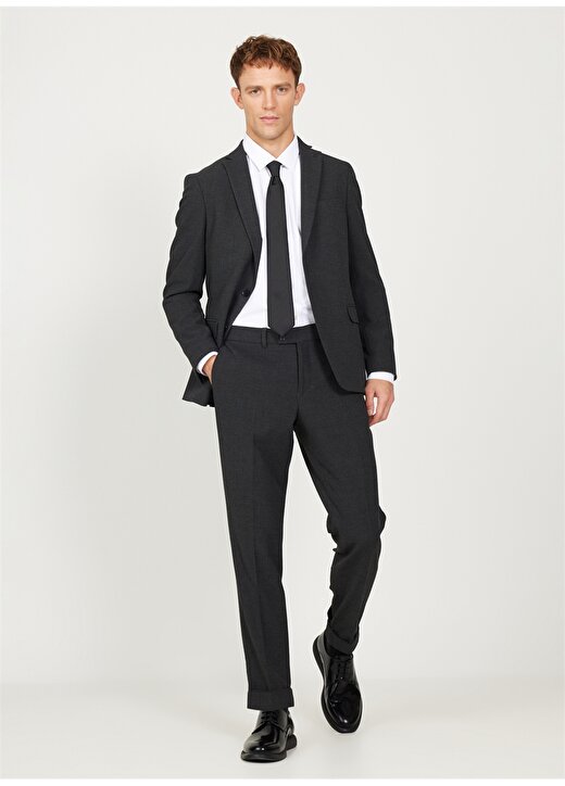Altınyıldız Classics Normal Bel Slim Fit Antrasit Erkek Takım Elbise 4A3024100015 4