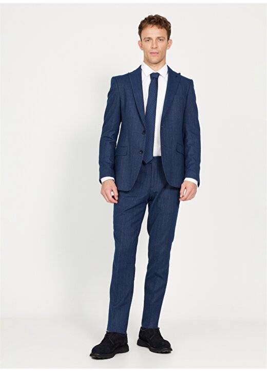 Altınyıldız Classics Normal Bel Extra Slim Lacivert Erkek Takım Elbise 4A3024100018 3