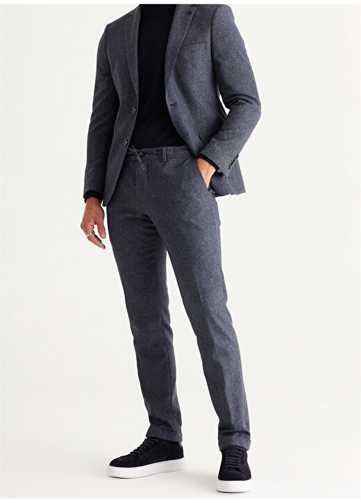 Altınyıldız Classics Normal Bel Slim Fit Mavi Erkek Takım Elbise 4C3024100010 4