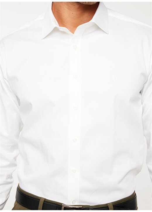 Beymen Business Comfort Fit Klasik Yaka Beyaz Erkek Gömlek 4B2000000013 3