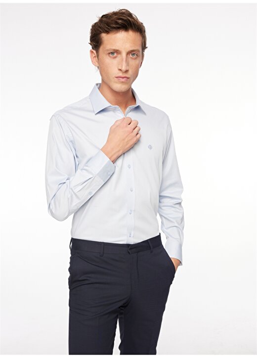 Beymen Business Comfort Fit Klasik Yaka Açık Mavi Erkek Gömlek 4B2000000013 1