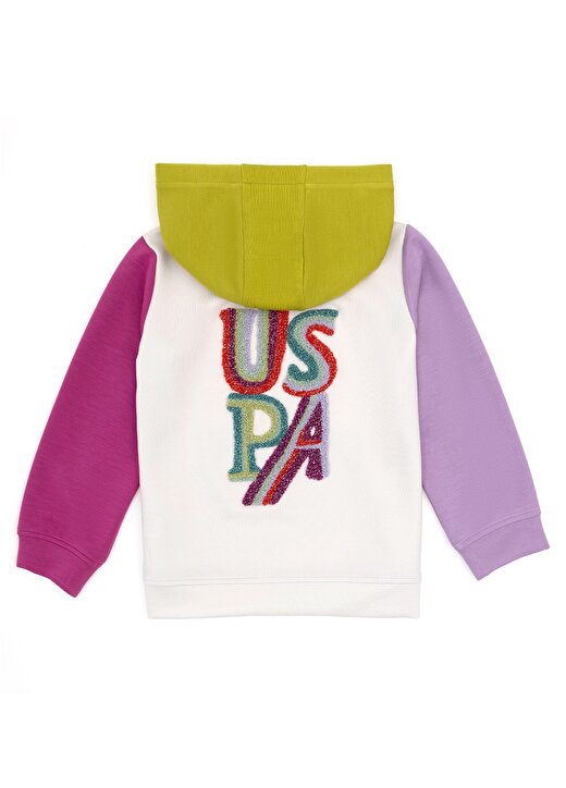 U.S. Polo Assn. Taş Kız Bebek Kapüşonlu Oversized Sweatshirt REFTEN 3