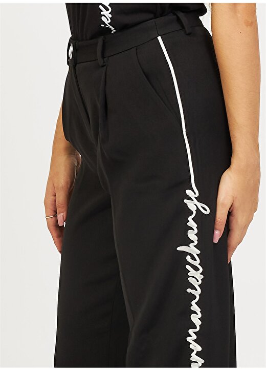 Armani Exchange Yüksek Bel Normal Siyah Kadın Pantolon 6RYP05 3