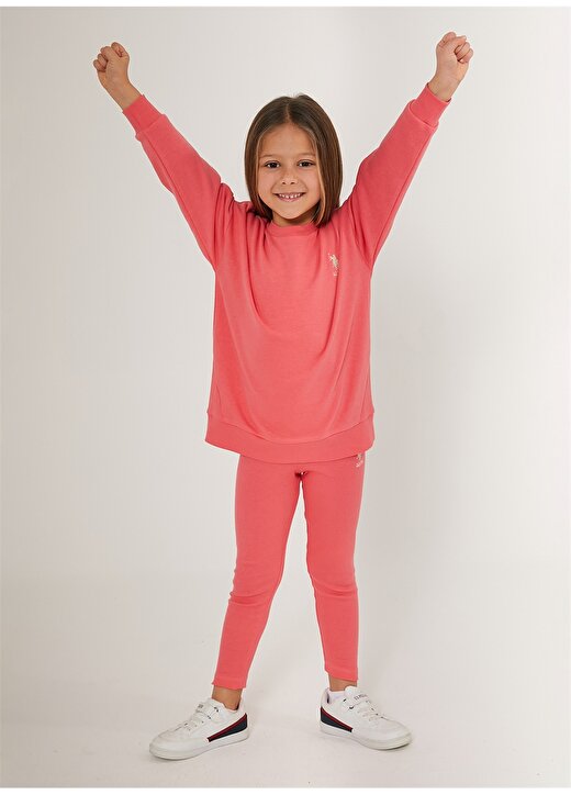 U.S. Polo Assn. Kız Çocuk Pijama Takımı US1608 3