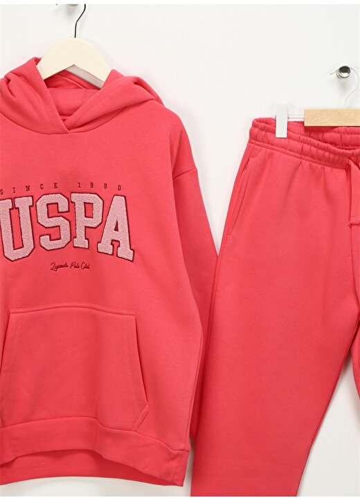 U.S. Polo Assn. Pembe Kız Çocuk Pijama Takımı US1601 3