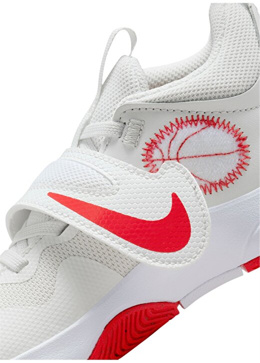 Nike Çocuk Beyaz - Kırmızı Yürüyüş Ayakkabısı DV8994-102-TEAM HUSTLE D 11 (PS) 4