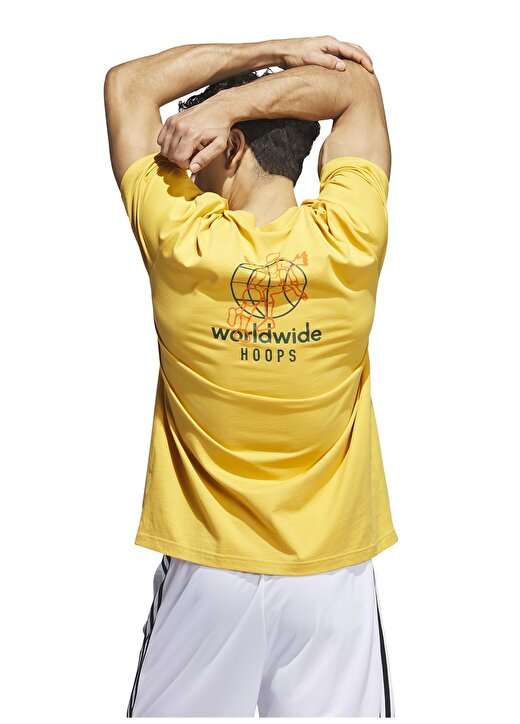 Adidas Sarı Erkek Yuvarlak Yaka Baskılı T-Shirt IM4622 WWH HBR TEE PRE 2
