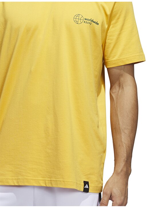 Adidas Sarı Erkek Yuvarlak Yaka Baskılı T-Shirt IM4622 WWH HBR TEE PRE 4