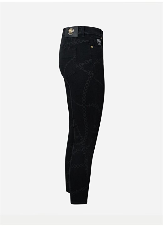 Versace Jeans Couture Yüksek Bel Dar Paça Normal Siyah Kadın Denim Pantolon 75HAB5X0 3