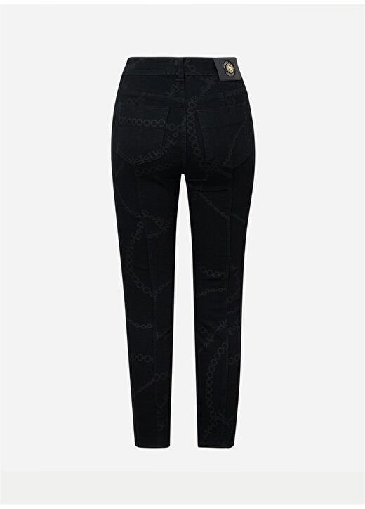 Versace Jeans Couture Yüksek Bel Dar Paça Normal Siyah Kadın Denim Pantolon 75HAB5X0 4