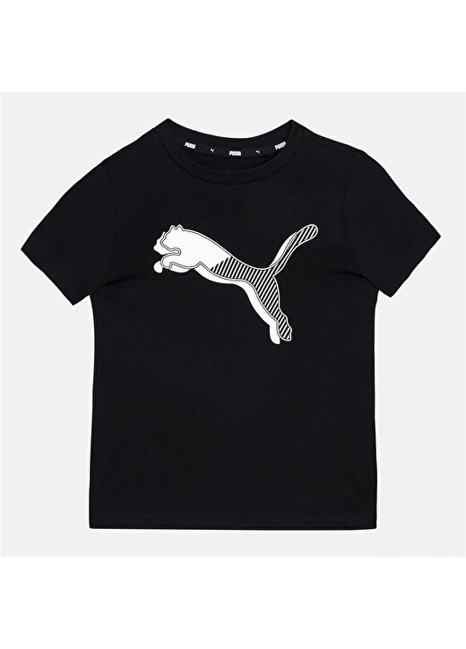 Puma Düz Siyah Kız Çocuk T-Shirt 67019701 Puma Power Graphic Tee 1
