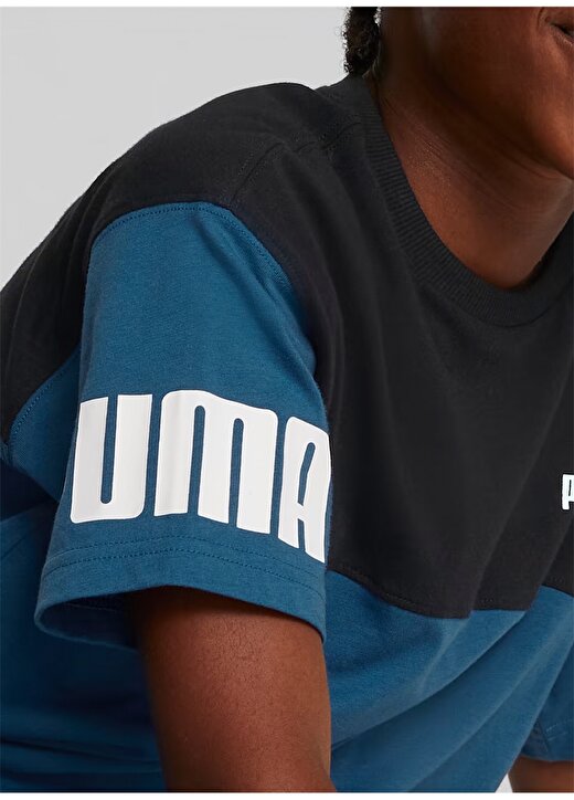 Puma Mavi Erkek Çocuk T-Shirt 67009717 Puma Power Colorblock Tee 4